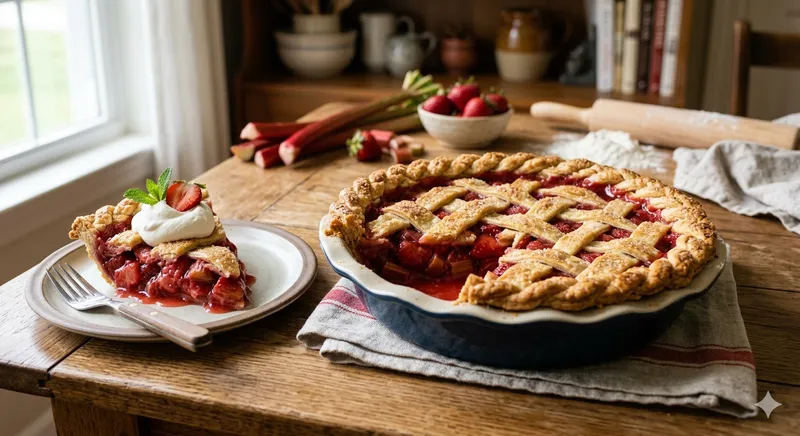 Dad's Strawberry Rhubarb Pie
