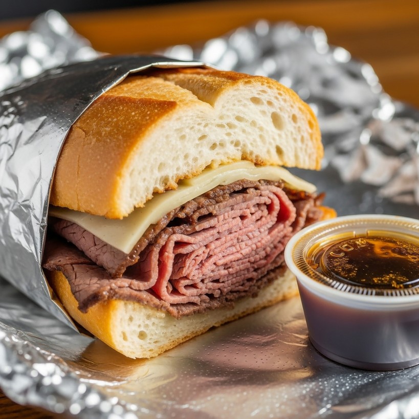 Foil French Dip Sandwiches